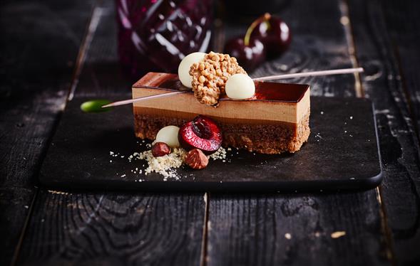 Choko-karamel bar m/praline knas/karamel kugle